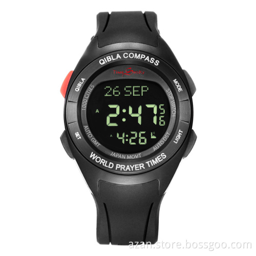 muslim azan qibla watch compass prayer watch azan